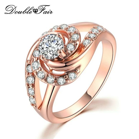 None Jewelry - 🔴25%off Rose gold cubic zirconia flower ring